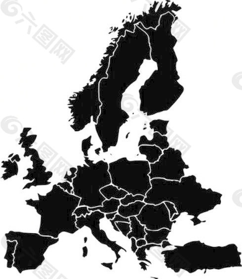 欧洲地图剪贴画