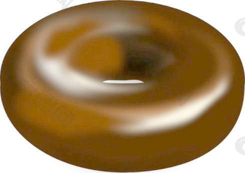 黑巧克力甜甜圈的剪辑艺术