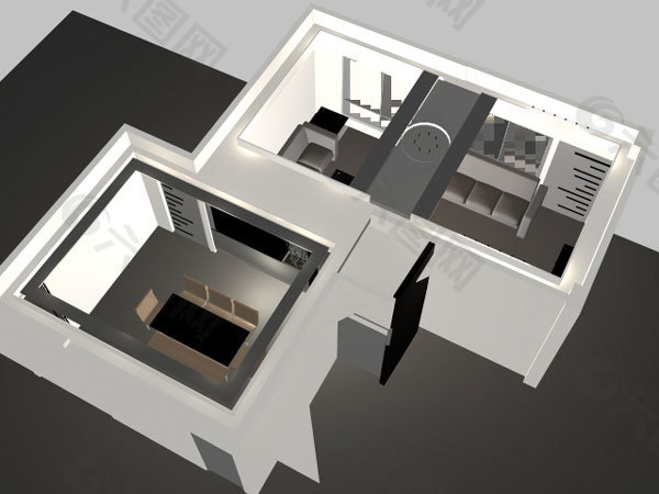 建筑分布模型图