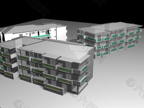 宿舍楼模型图