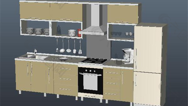 厨房橱柜游戏模型