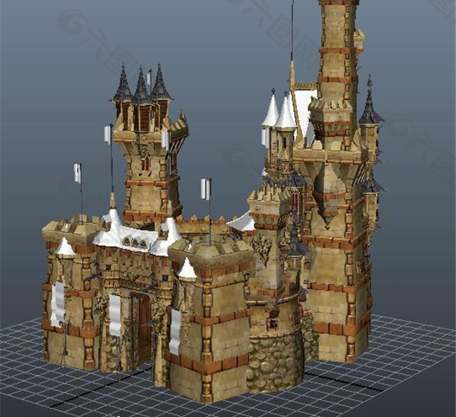 城堡装饰游戏模型
