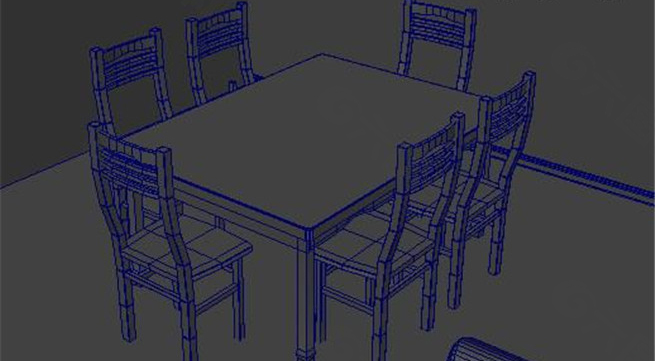 餐桌CG游戏模型