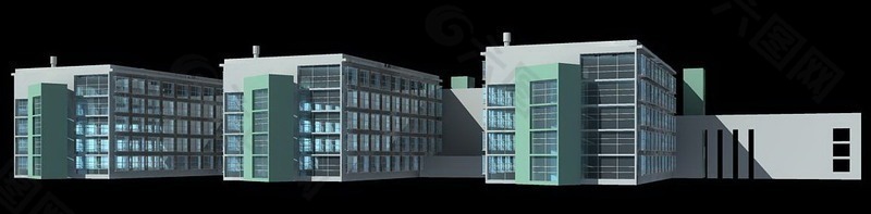 学校建筑群3D模型设计