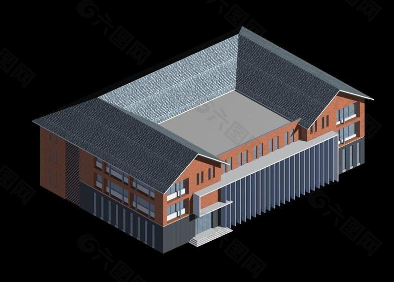 英语学校建筑群3D模型