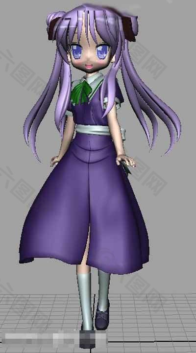 紫色小姐模型