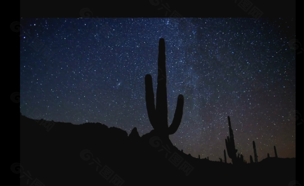 荒原夜晚星空视频素材