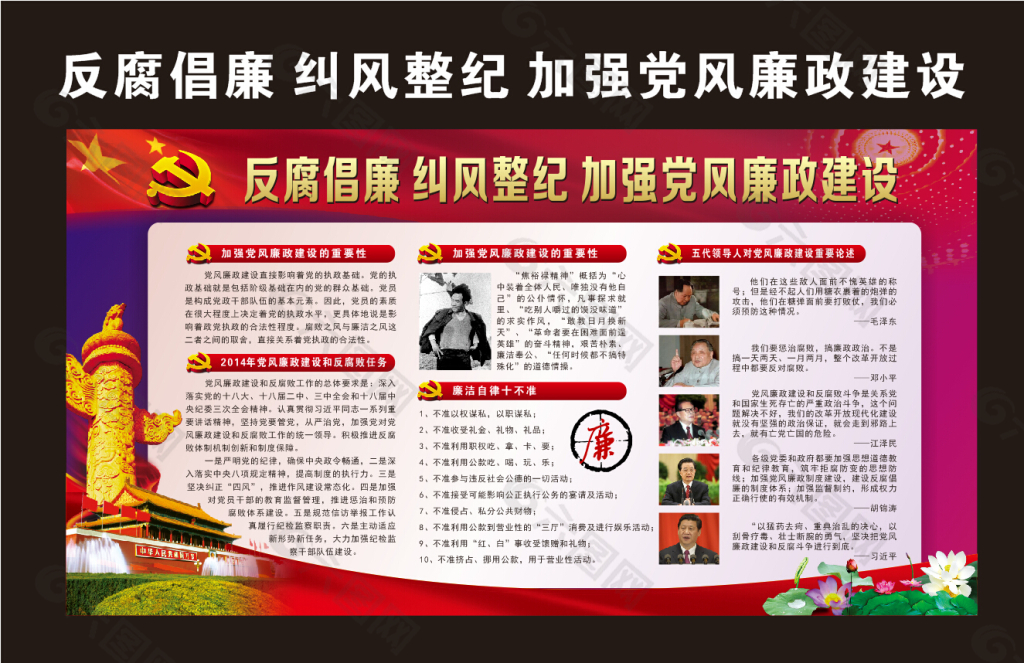 反腐倡廉 纠风整纪 加强党风廉政建设