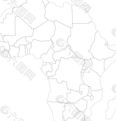 非洲的政治地图剪贴画