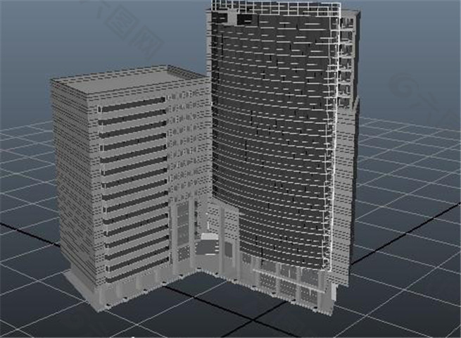 城市楼盘游戏模型素材