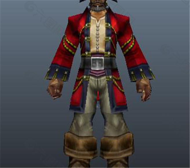 海盗船长游戏模型素材