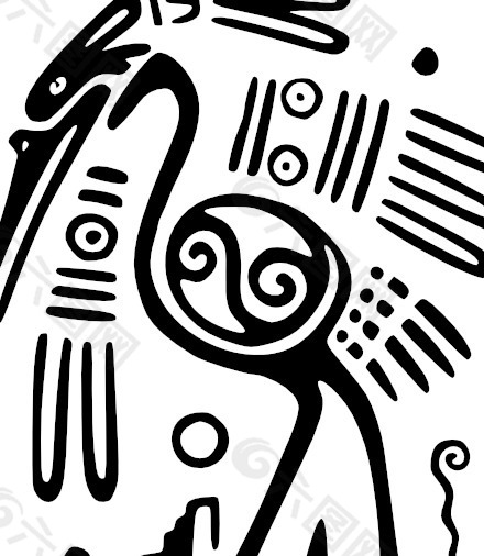古墨西哥主题鸟剪贴画
