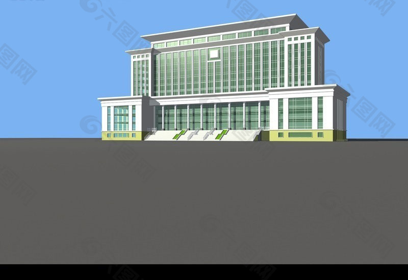 政府大楼3D模型设计