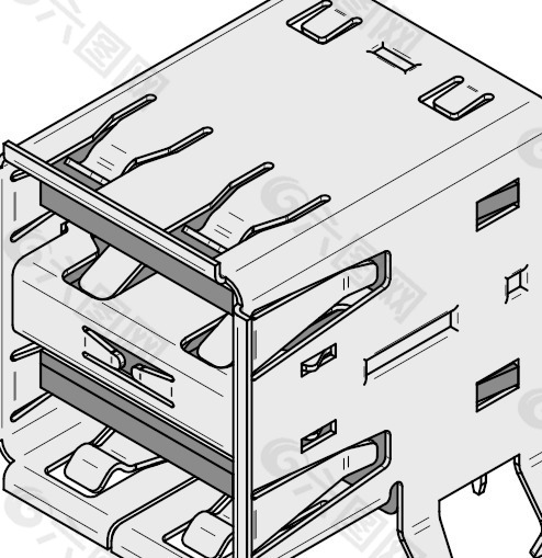 USB型双插座剪贴画