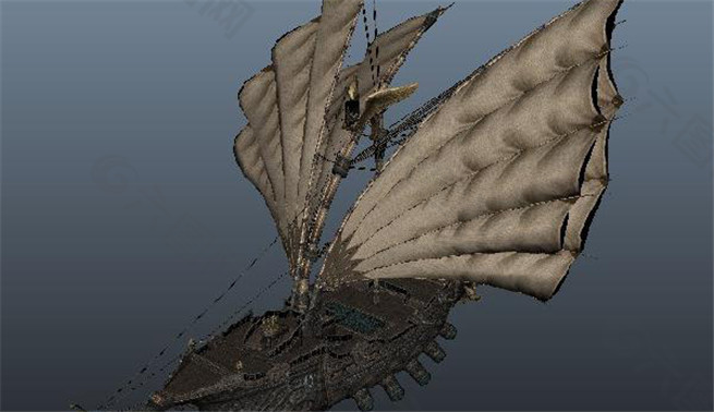 黑珍珠船游戏模型素材