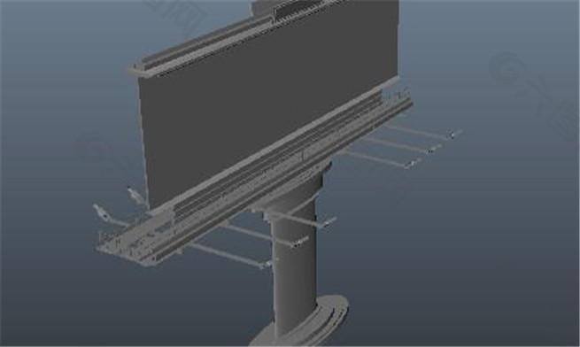 路边广告牌游戏模型素材