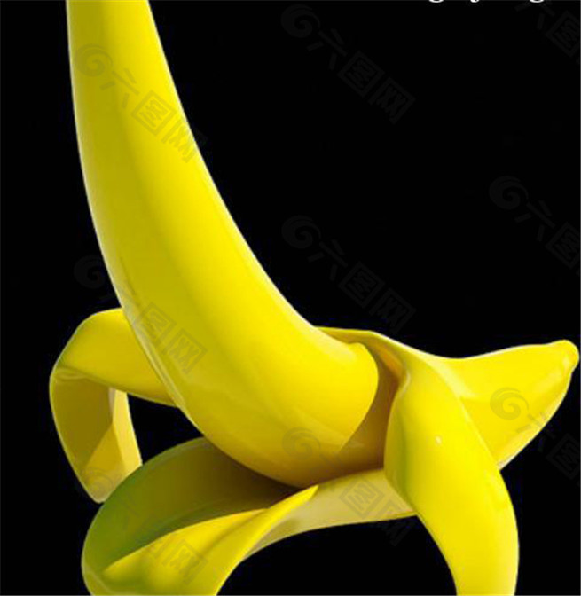 黄色香蕉游戏模型素材