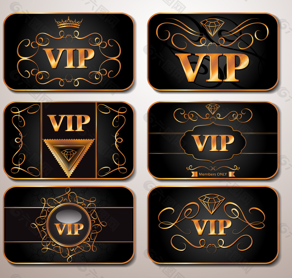 6种贵族气质VIP会员卡