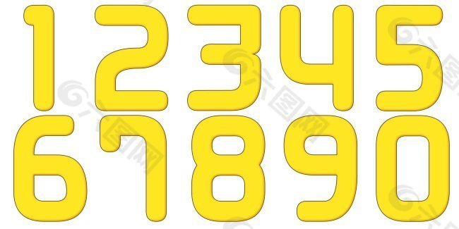 卡通数字模板 [PSD]