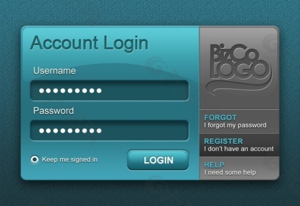 网页登陆框psd素材