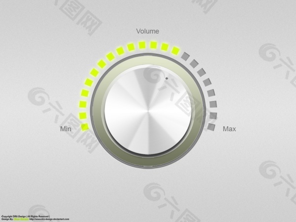 音量控制旋转按钮psd素材
