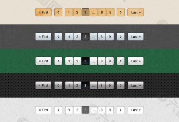 数字分页标签设计psd素材