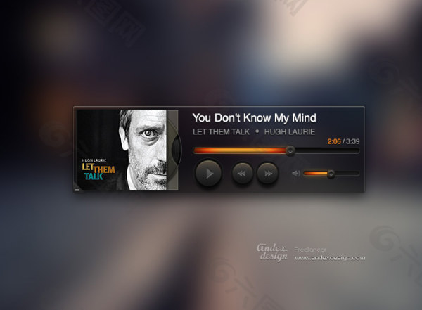音乐播放器UIpsd素材