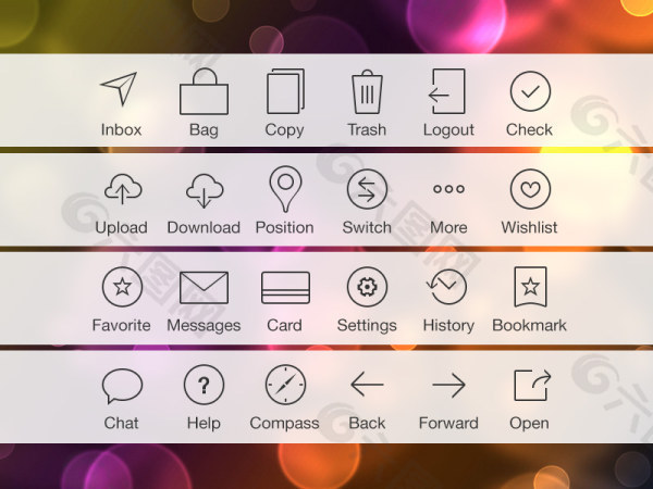 iOS7UI图标psd素材