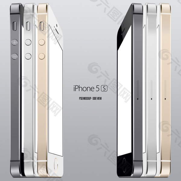 iPhone5S模型侧视图PSD素材