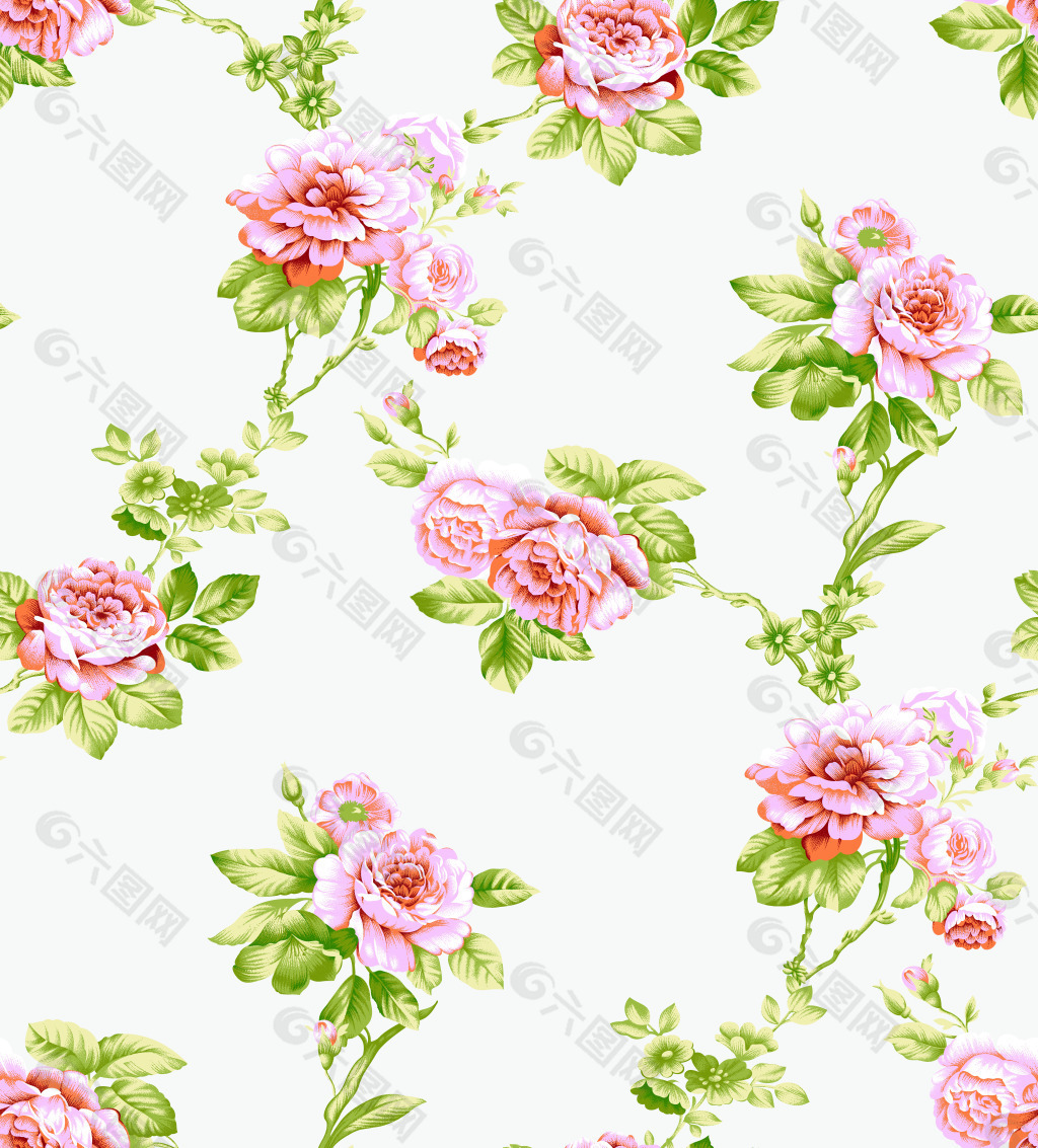 手绘蔷薇花底纹背景装饰装修素材免费下载 图片编号 六图网