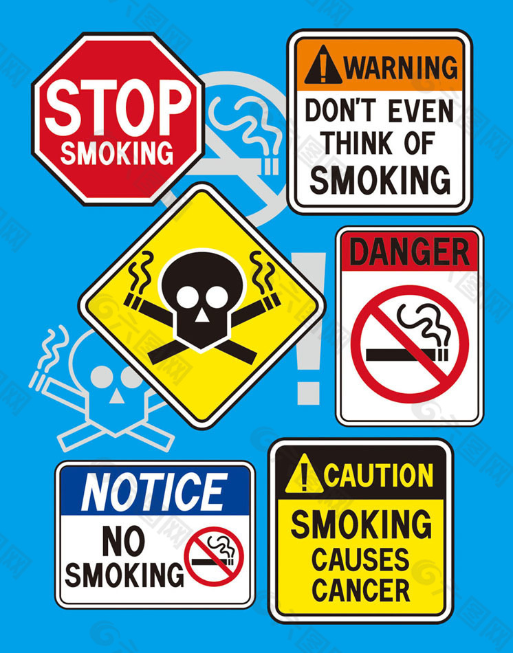 禁止吸烟英语海报图片