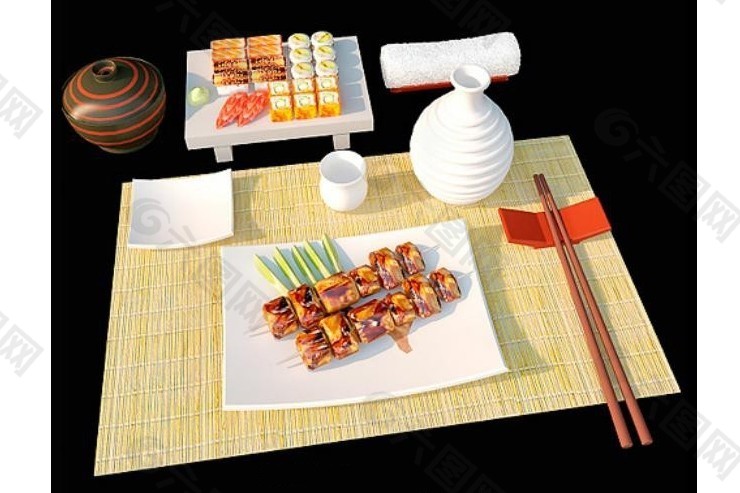 日式餐点模型