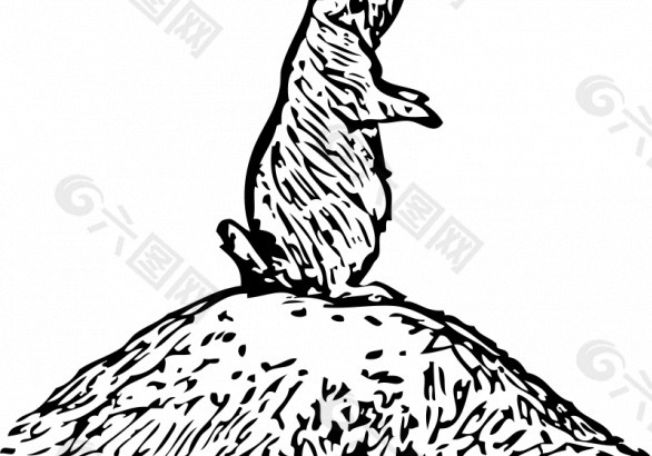 草原犬鼠的矢量图形