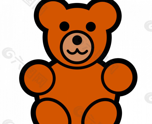 泰迪熊玩具矢量剪贴画