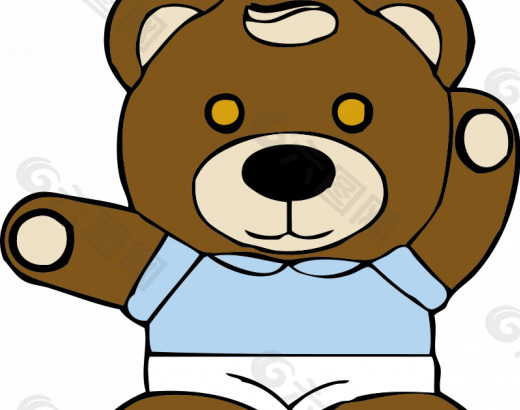 泰迪熊玩具的矢量图形