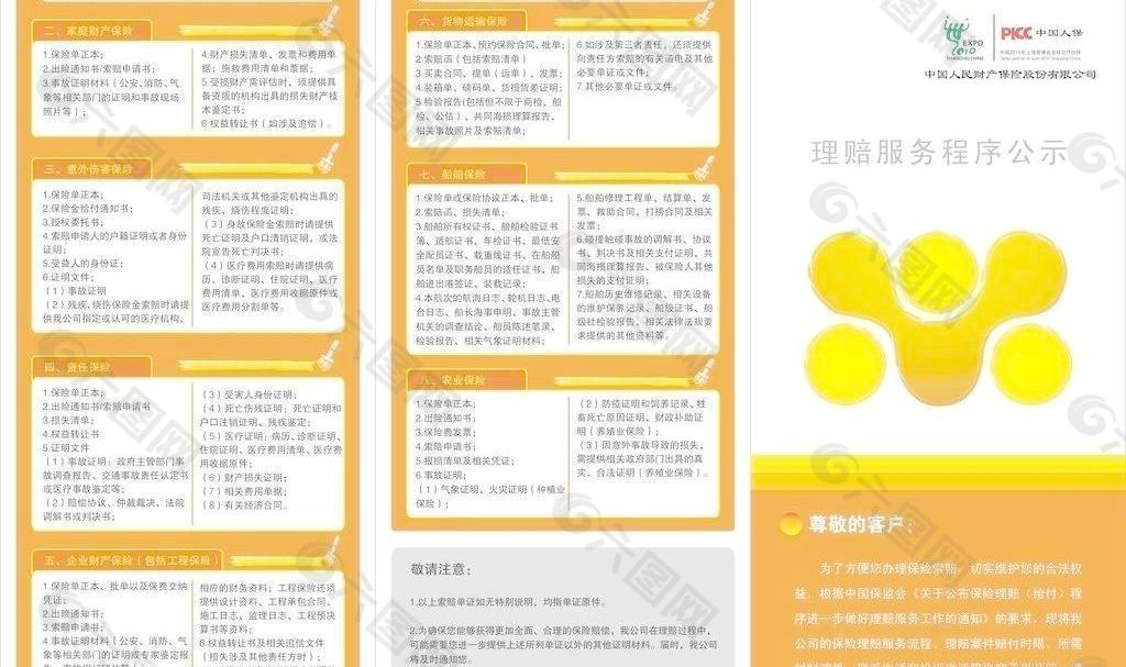 保险公司（理赔服务程序公示）宣图片