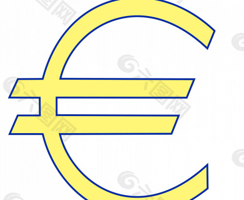 货币欧元符号向量