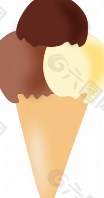 香草和巧克力冰淇淋