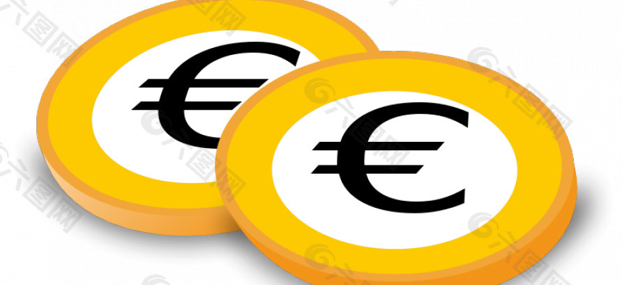 欧元硬币的矢量图形