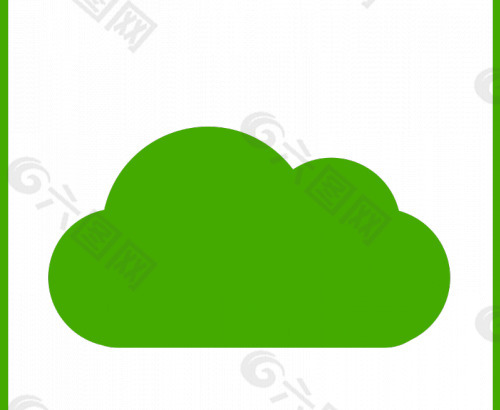 生态绿云矢量图标