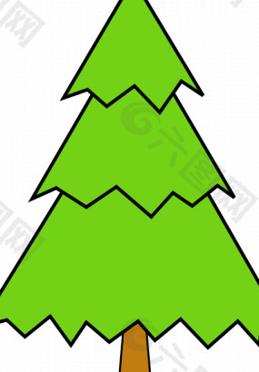 简单的矢量的圣诞树