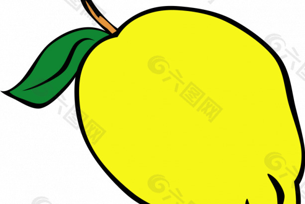 柠檬或莱姆矢量图像与叶