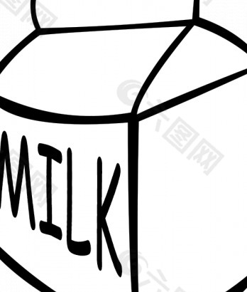 牛奶纸盒矢量