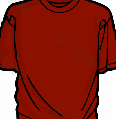 红色T恤的矢量图形