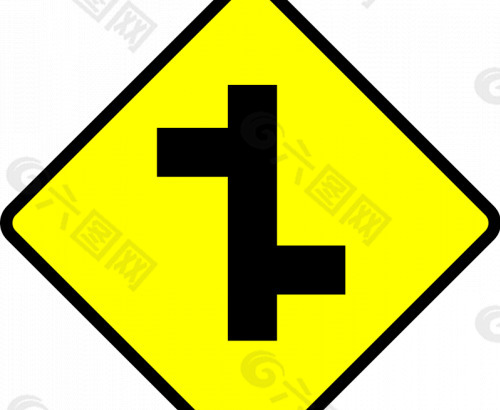 2T连接警示标志矢量图像