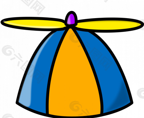 螺旋桨帽子矢量图