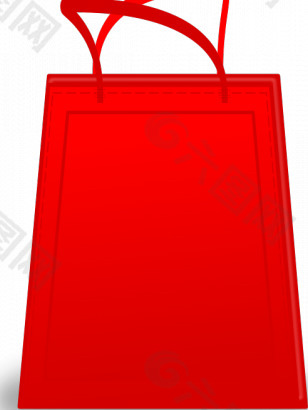 红色购物袋向量