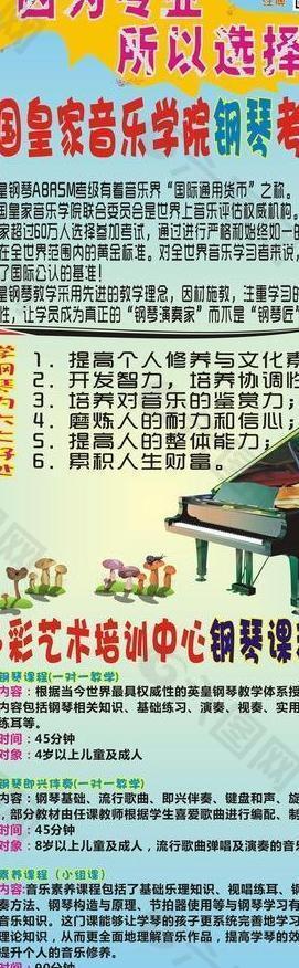钢琴培训展架图片