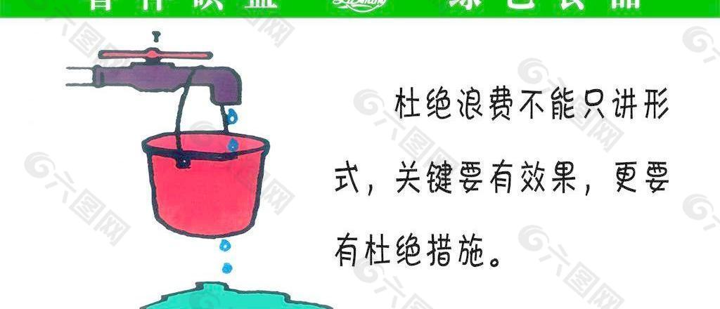 杜绝浪费漫画图片