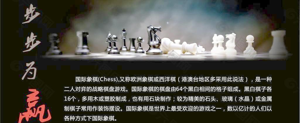 简约大气国际象棋海报